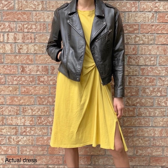 TRENDY | KOREAN STYLE FASHION T-SHIRT KNOTTED DRESS COTTON MIDI OVERSIZED - Picture 6 of 8